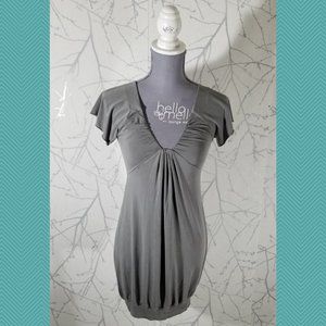 Wilfred Gray Tencel Blend Deep V-Neck Tunic Tee